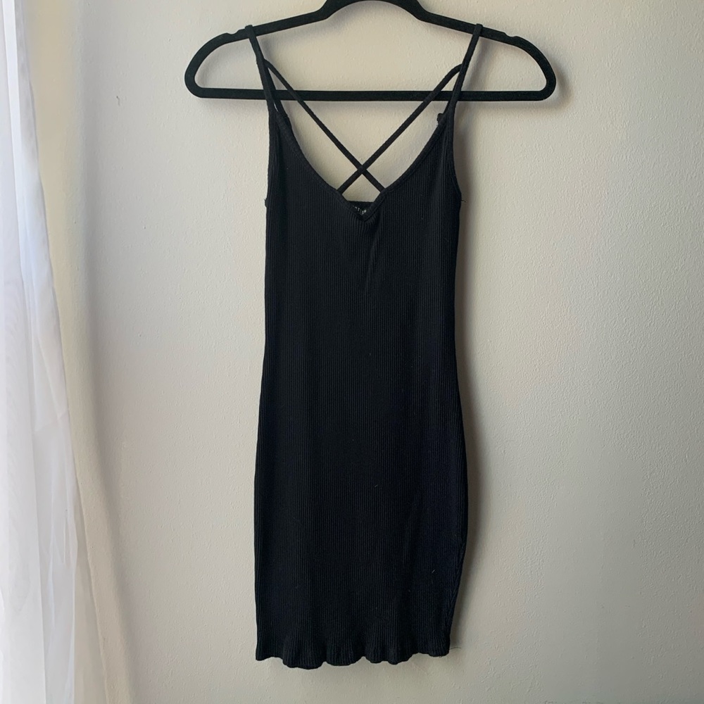 RIBBED STRAPPY BODY CON DRESS FALL FASHION